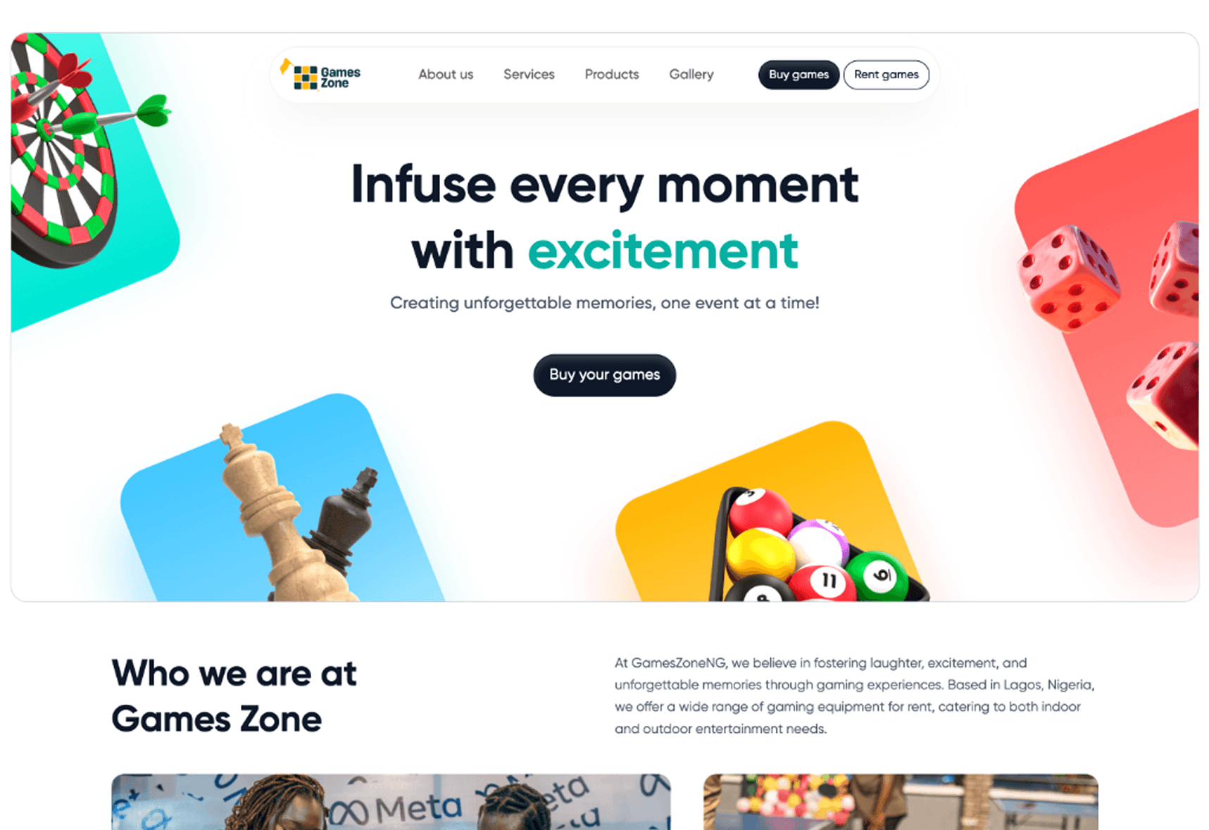 GamesZone NG - Gaming platform developed by Seracode